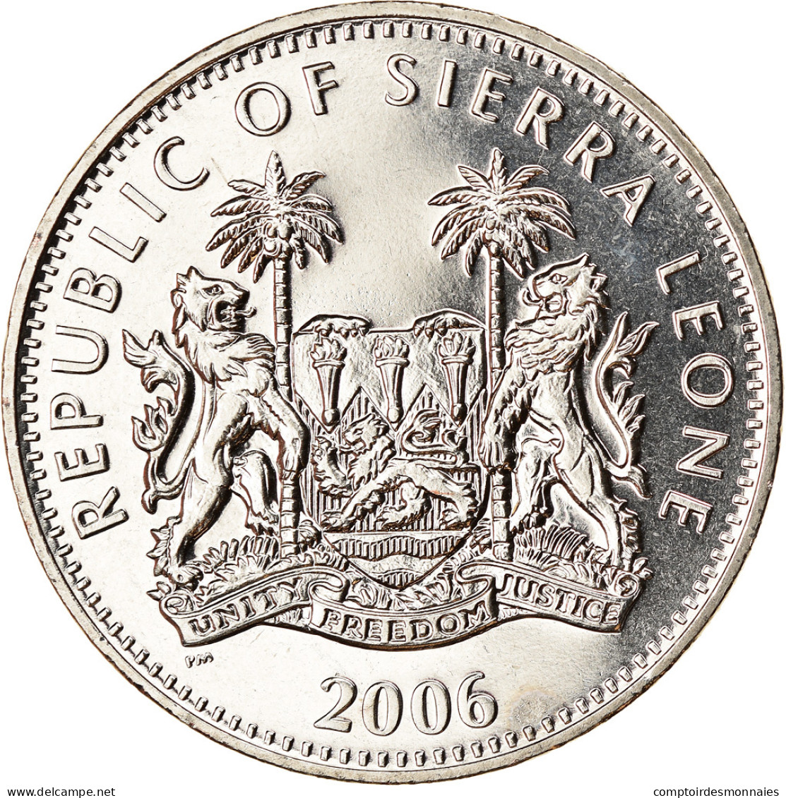 Monnaie, Sierra Leone, Dollar, 2006, Pobjoy Mint, Tricératops, SPL - Sierra Leone