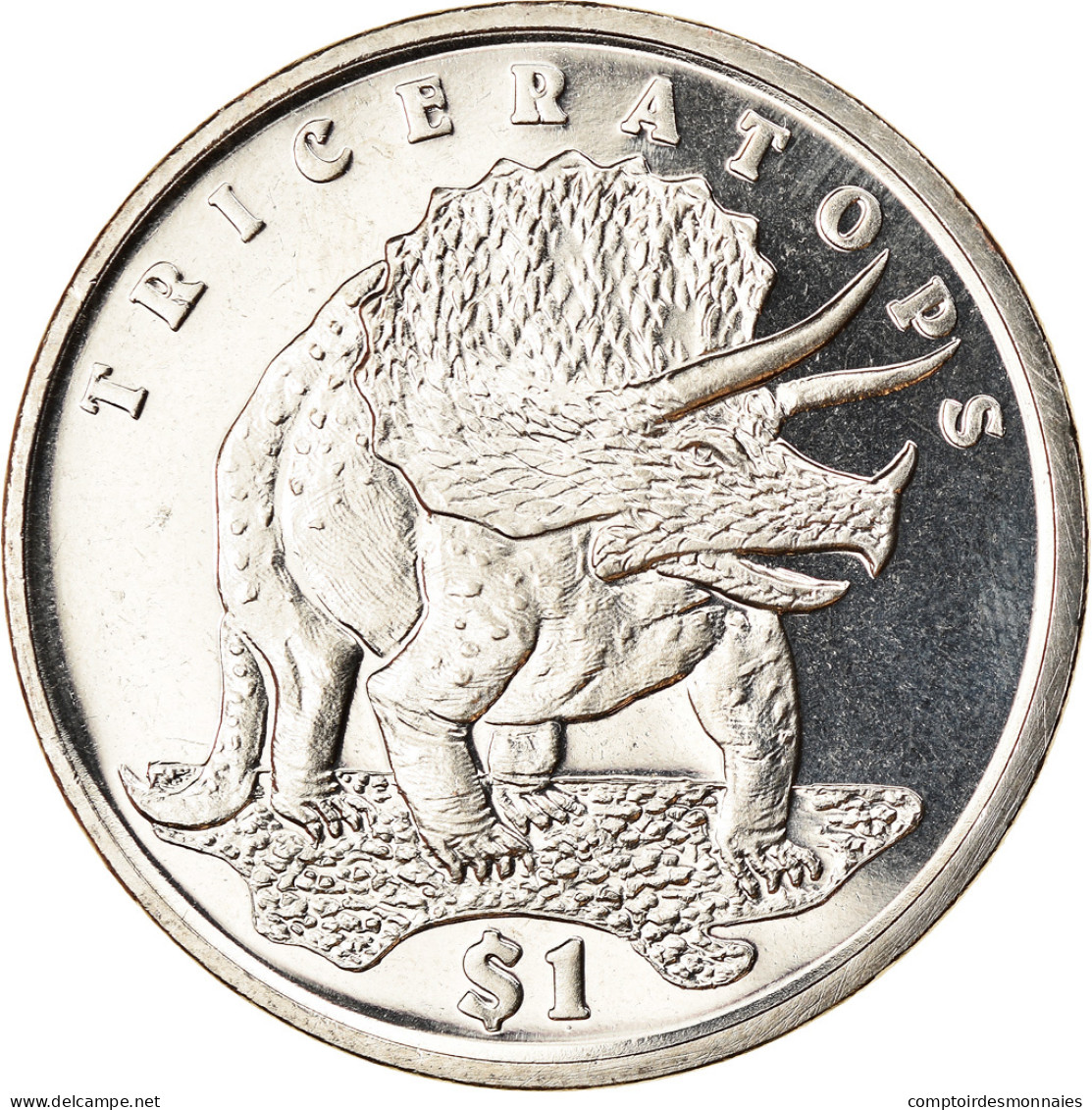 Monnaie, Sierra Leone, Dollar, 2006, Pobjoy Mint, Tricératops, SPL - Sierra Leone