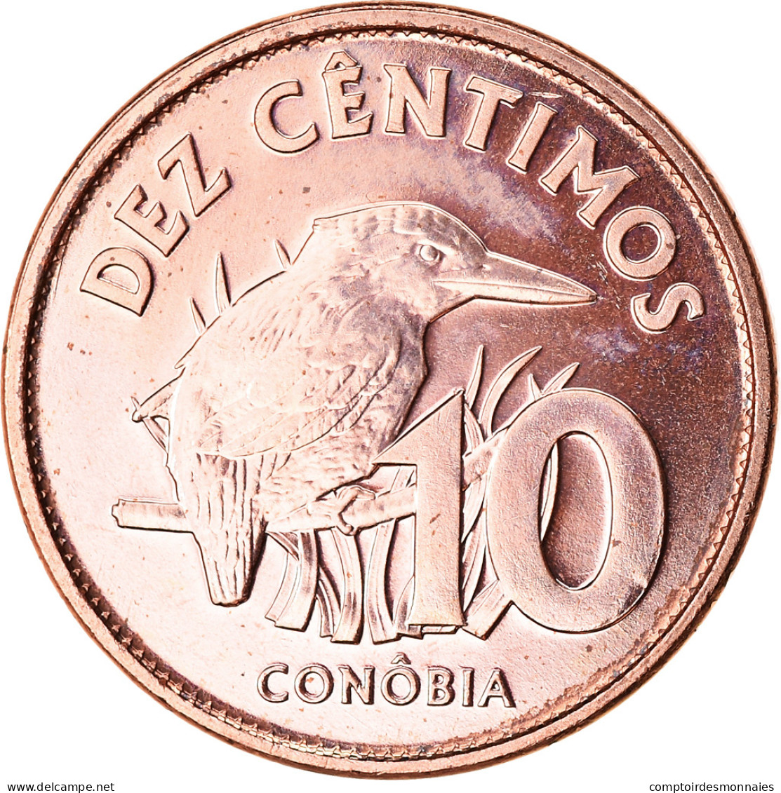 Monnaie, SAINT THOMAS & PRINCE ISLAND, 10 Centimos, 2017, SPL, Copper Plated - Sao Tome Et Principe