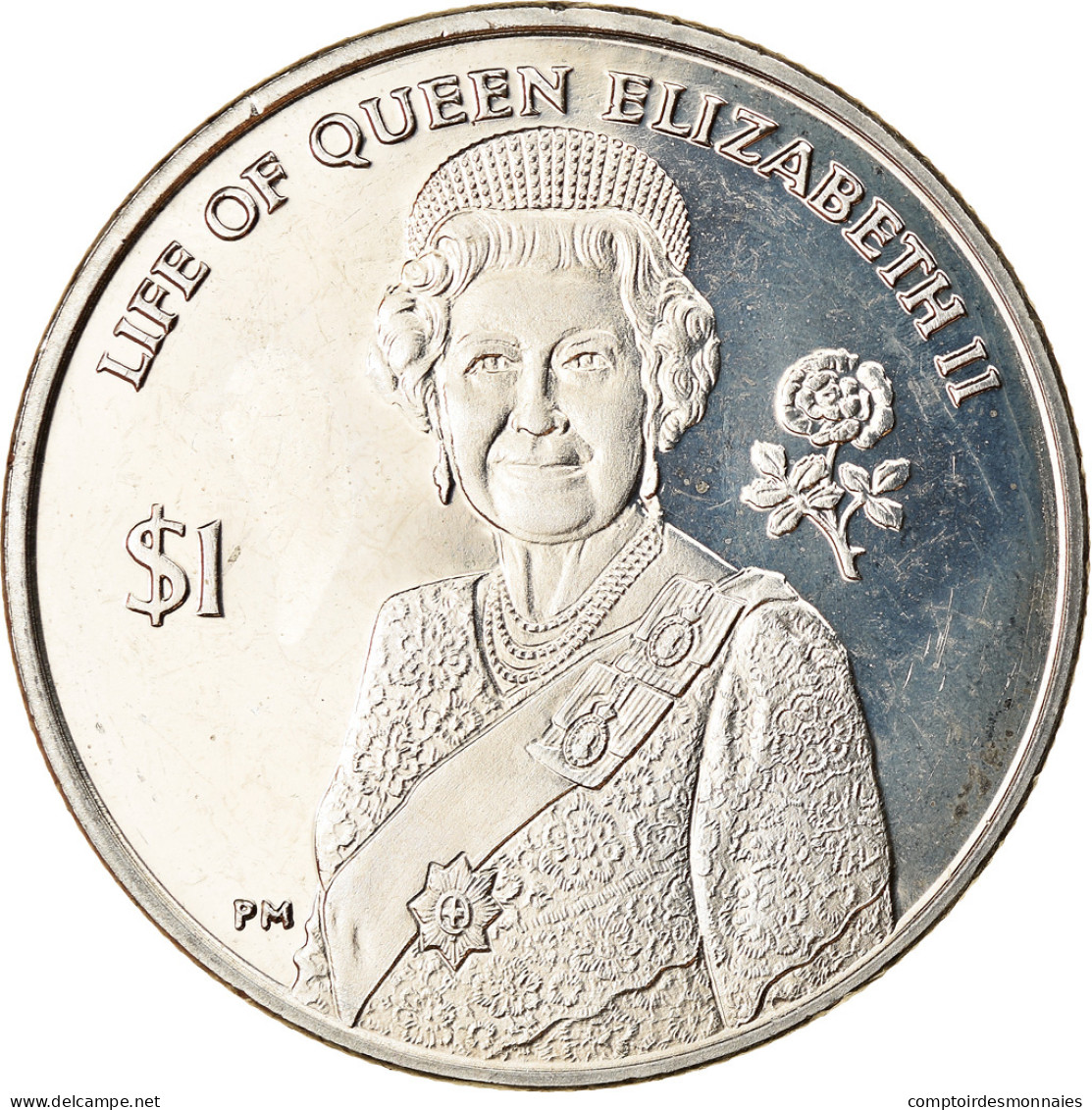 Monnaie, BRITISH VIRGIN ISLANDS, Dollar, 2012, Franklin Mint, Elizabeth II - - Britse Maagdeneilanden