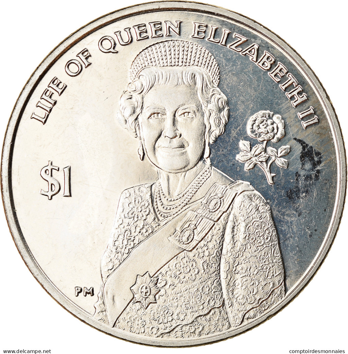 Monnaie, BRITISH VIRGIN ISLANDS, Dollar, 2012, Franklin Mint, Elizabeth II - - Britse Maagdeneilanden