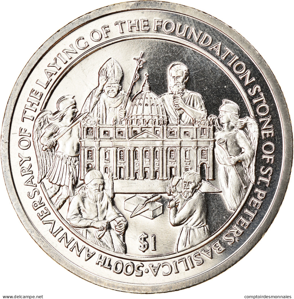 Monnaie, Sierra Leone, Dollar, 2006, British Royal Mint, Basilique Saint Pierre - Sierra Leone