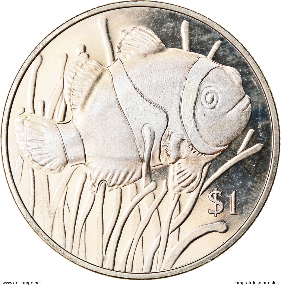 Monnaie, BRITISH VIRGIN ISLANDS, Dollar, 2018, Franklin Mint, Vie Sous-marine - - British Virgin Islands
