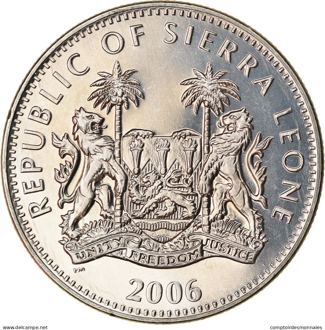 Monnaie, Sierra Leone, Dollar, 2006, British Royal Mint, L'homme De Vitruve - - Sierra Leone