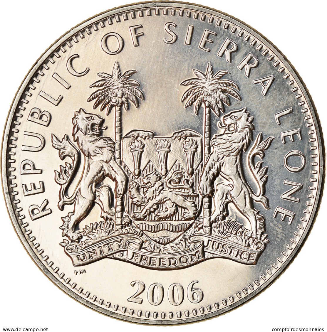 Monnaie, Sierra Leone, Dollar, 2006, British Royal Mint, L'homme De Vitruve - - Sierra Leone