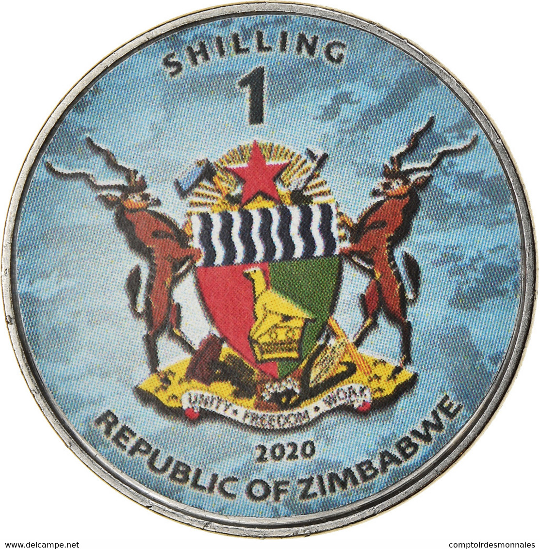 Monnaie, Zimbabwe, Shilling, 2020, Avions - Tupolev Tu-22M, SPL, Nickel Plated - Simbabwe