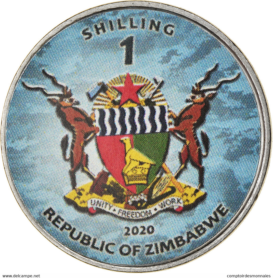 Monnaie, Zimbabwe, Shilling, 2020, Avions - B-1B Lancer, SPL, Nickel Plated - Simbabwe