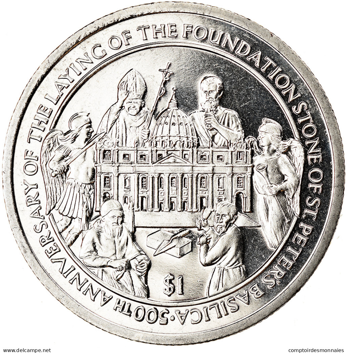 Monnaie, Sierra Leone, Dollar, 2006, British Royal Mint, Basilique Saint Pierre - Sierra Leone