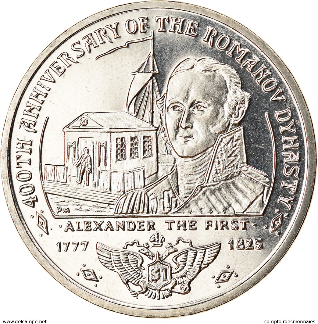 Monnaie, BRITISH VIRGIN ISLANDS, Dollar, 2013, Franklin Mint, Dynastie Romanov - - British Virgin Islands