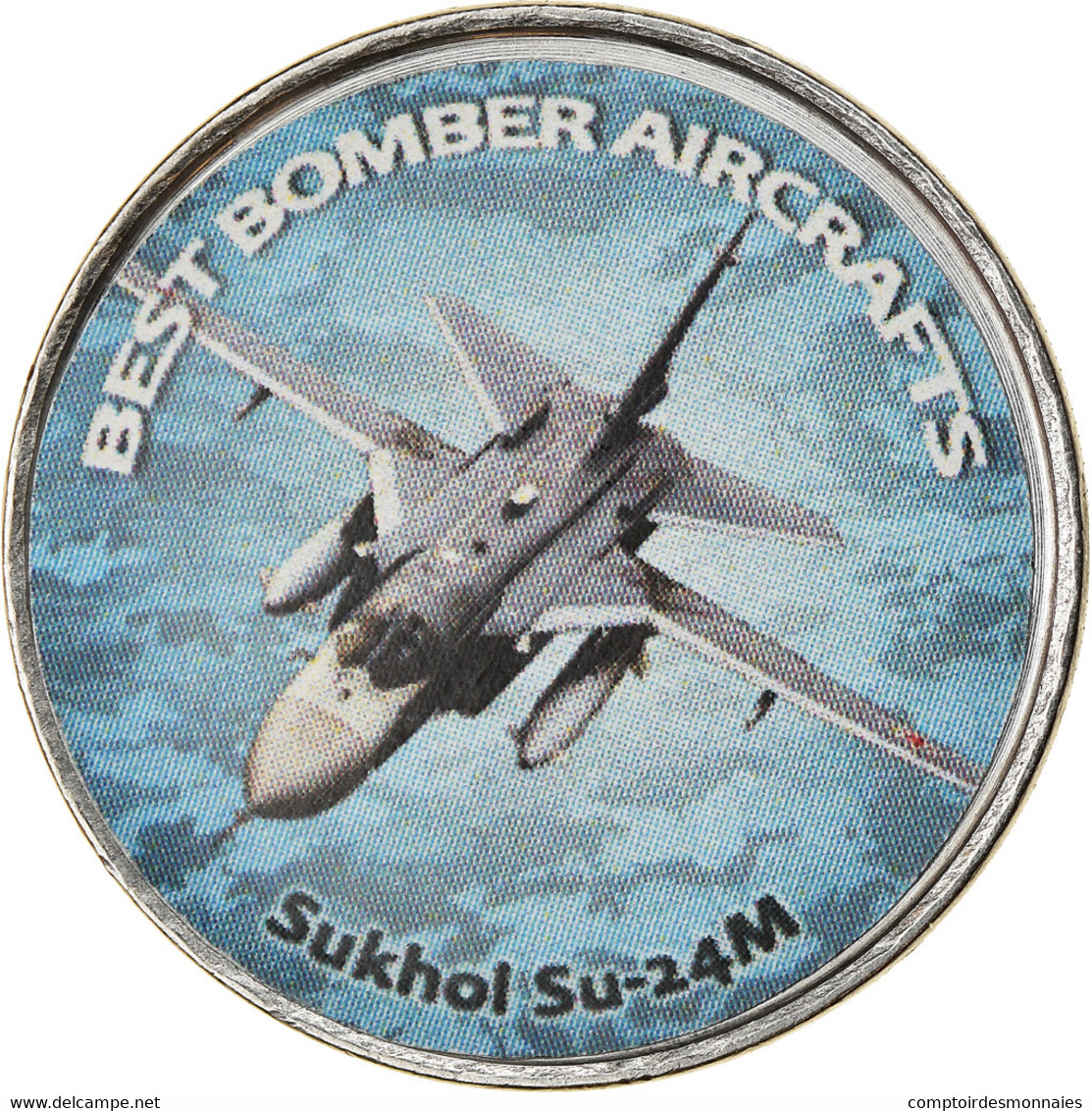 Monnaie, Zimbabwe, Shilling, 2020, Avions - Sukhol Su -24M, SPL, Nickel Plated - Zimbabwe