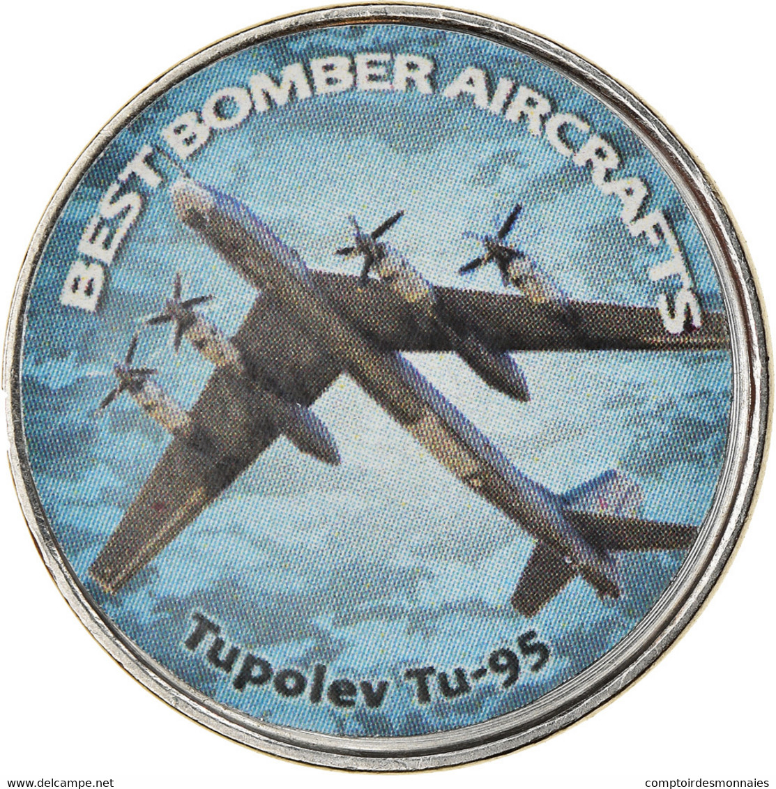 Monnaie, Zimbabwe, Shilling, 2020, Avions - Tupolev Tu-95, SPL, Nickel Plated - Simbabwe