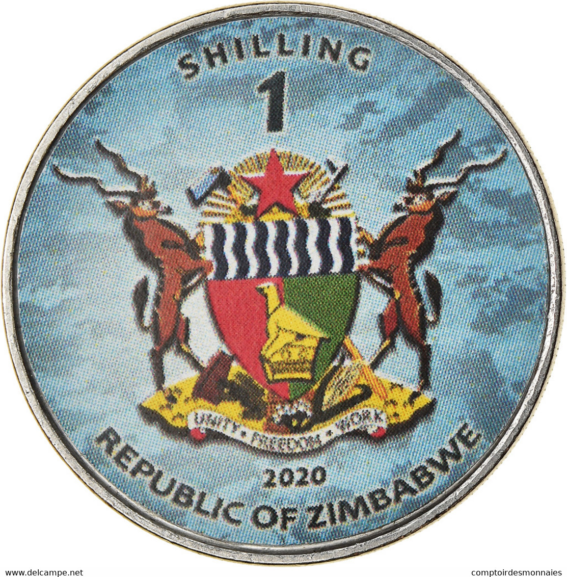 Monnaie, Zimbabwe, Shilling, 2020, Avions - Tupolev Tu-95, SPL, Nickel Plated - Simbabwe