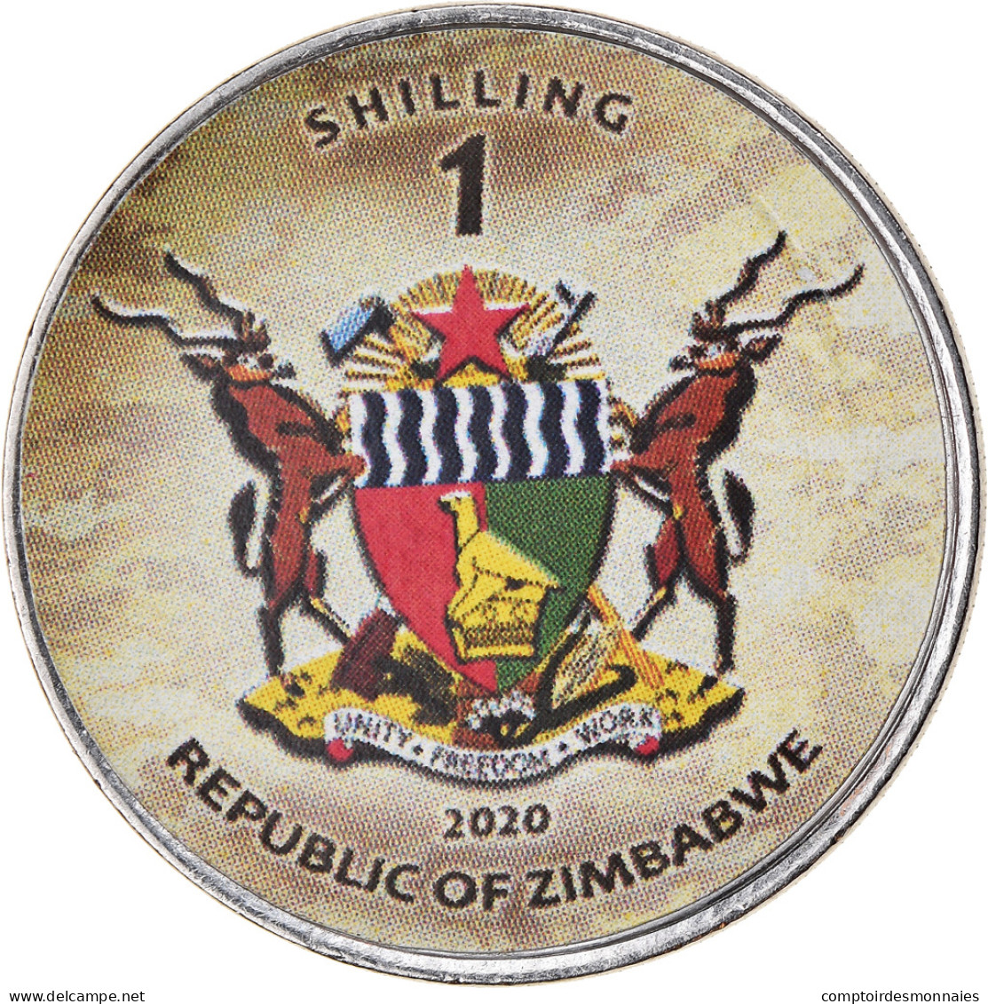 Monnaie, Zimbabwe, Shilling, 2020, Tanks - TAM, SPL, Nickel Plated Steel - Simbabwe