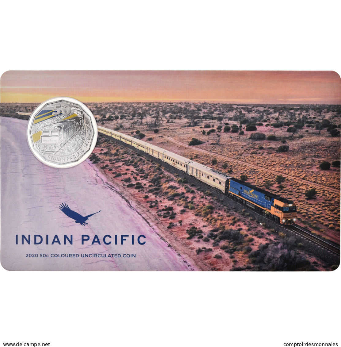 Monnaie, Australie, 50ème Anniversaire De L'Indian Pacific, 50 Cents, 2020 - 50 Cents