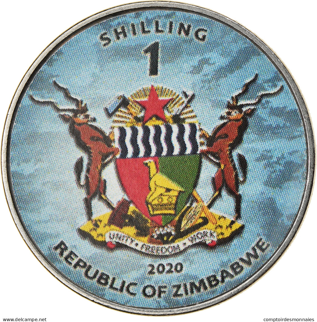 Monnaie, Zimbabwe, Shilling, 2020, Avions - Tupolev Tu-22M, SPL, Nickel Plated - Zimbabwe