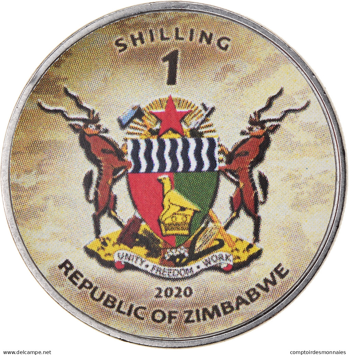 Monnaie, Zimbabwe, Shilling, 2020, Tanks - Type 74, SPL, Nickel Plated Steel - Zimbabwe