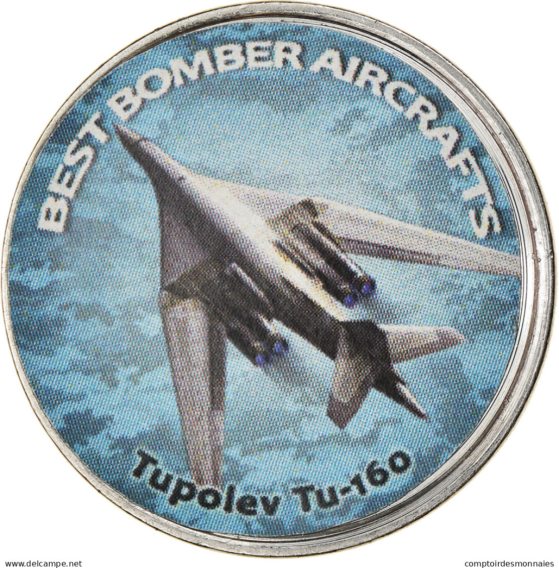 Monnaie, Zimbabwe, Shilling, 2020, Avions - Tupolev Tu-160, SPL, Nickel Plated - Simbabwe