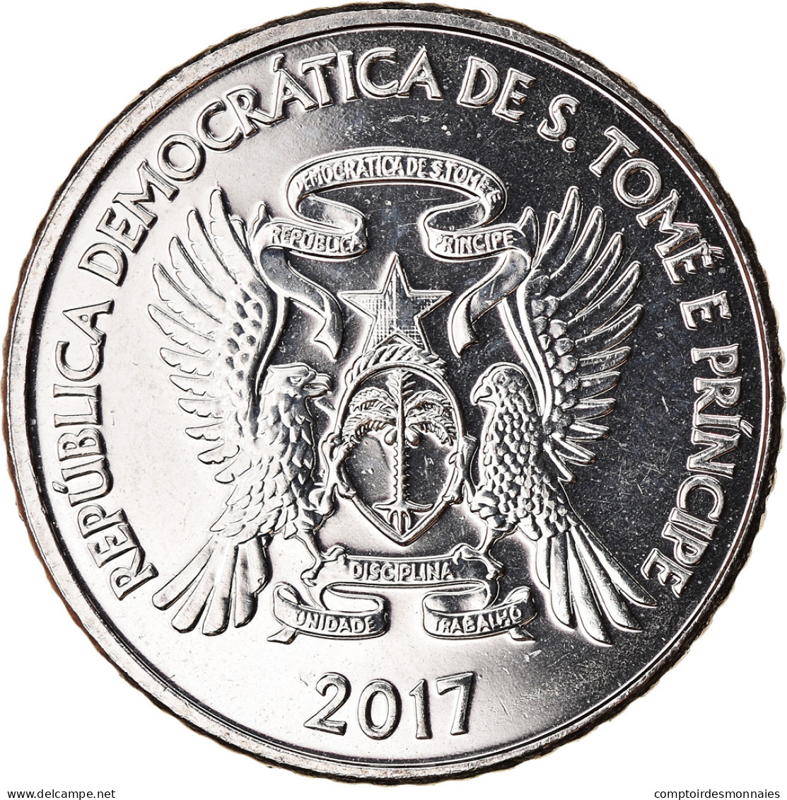 Monnaie, SAINT THOMAS & PRINCE ISLAND, 2 Dobras, 2017, SPL, Nickel Plated Steel - Sao Tome And Principe