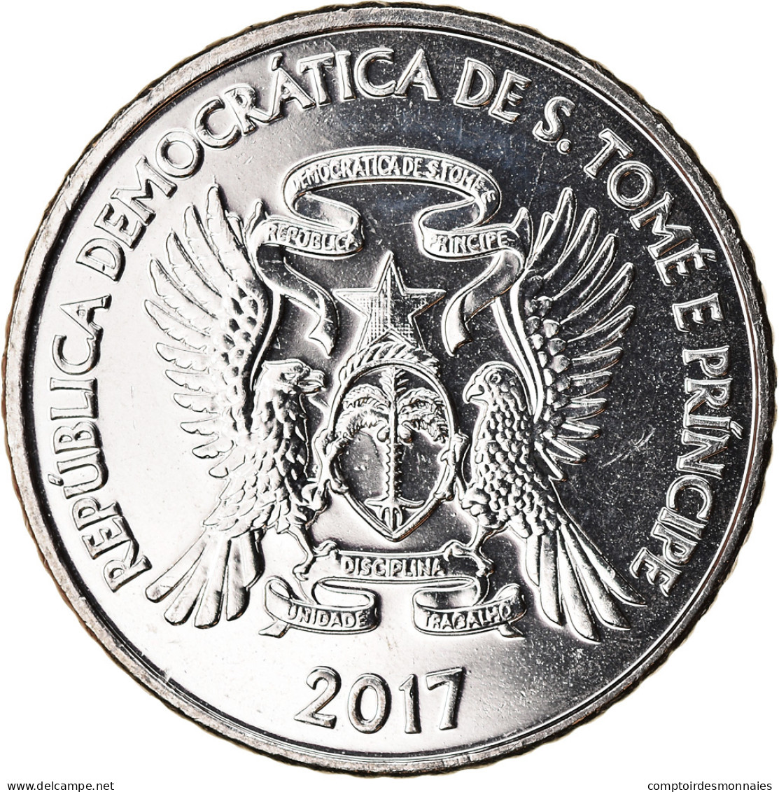 Monnaie, SAINT THOMAS & PRINCE ISLAND, 2 Dobras, 2017, SPL, Nickel Plated Steel - Sao Tome And Principe