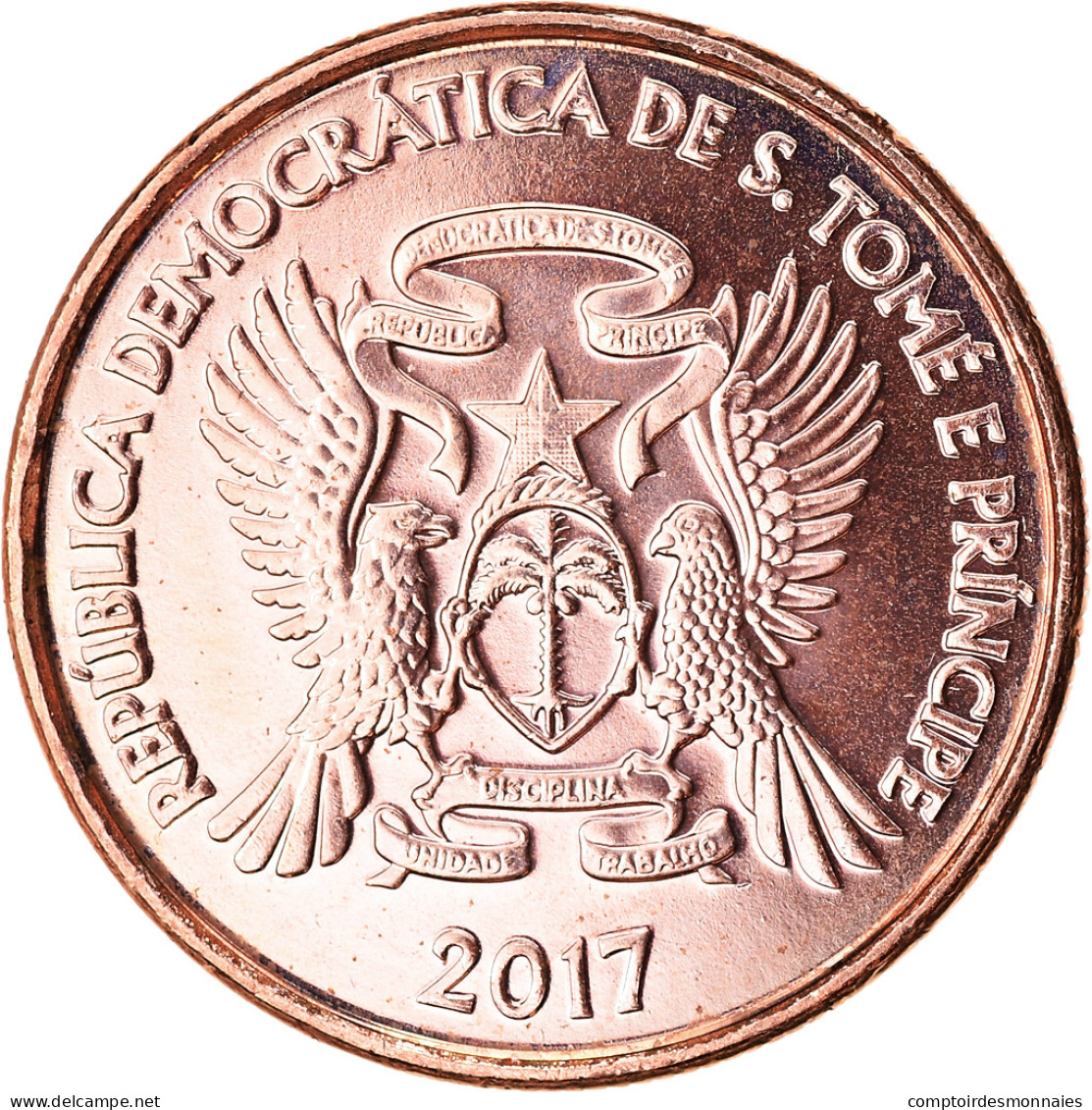 Monnaie, SAINT THOMAS & PRINCE ISLAND, 20 Centimos, 2017, SPL, Copper Plated - Sao Tome Et Principe