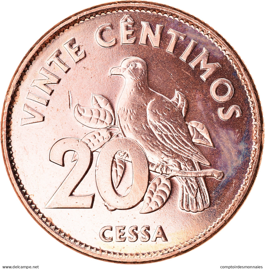 Monnaie, SAINT THOMAS & PRINCE ISLAND, 20 Centimos, 2017, SPL, Copper Plated - Sao Tome Et Principe