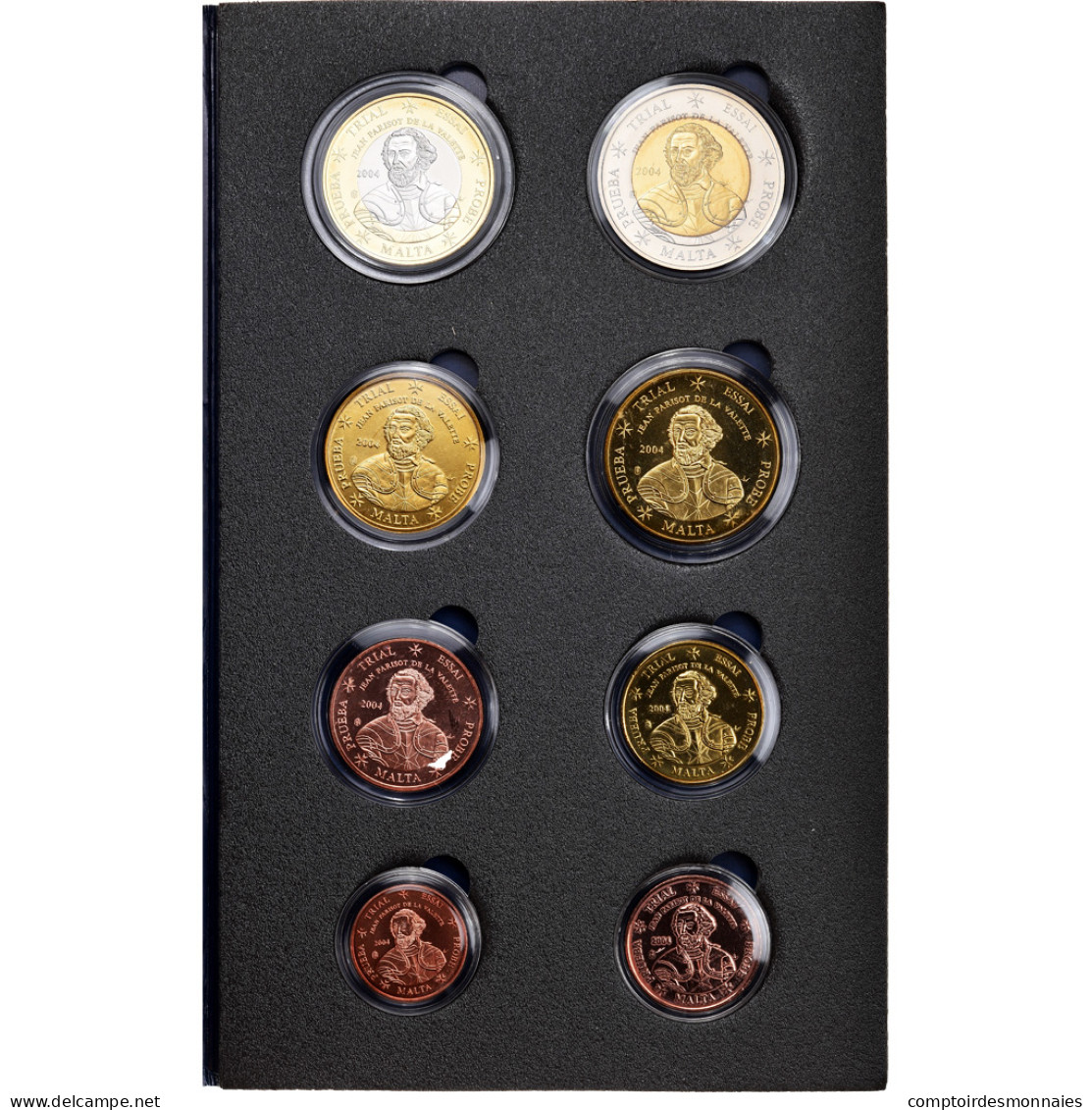 Malte, 1 Cent To 2 Euro, 2004, Unofficial Private Coin, SPL - Pruebas Privadas