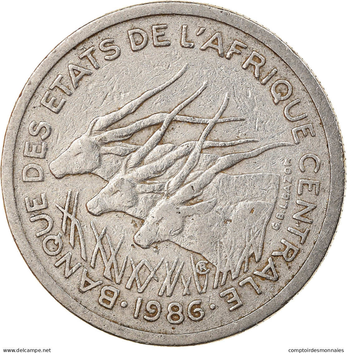 Monnaie, États De L'Afrique Centrale, 50 Francs, 1986, Paris, TTB, Nickel - Kameroen