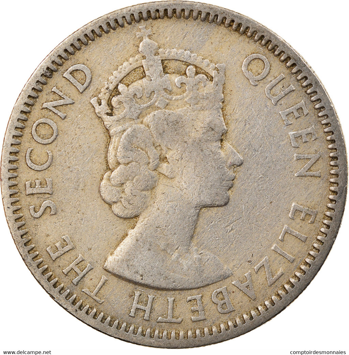 Monnaie, Etats Des Caraibes Orientales, Elizabeth II, 25 Cents, 1955, TTB - Caraibi Orientali (Stati Dei)