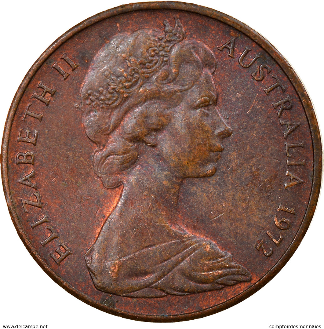 Monnaie, Australie, Elizabeth II, 2 Cents, 1972, TTB, Bronze, KM:63 - 2 Cents