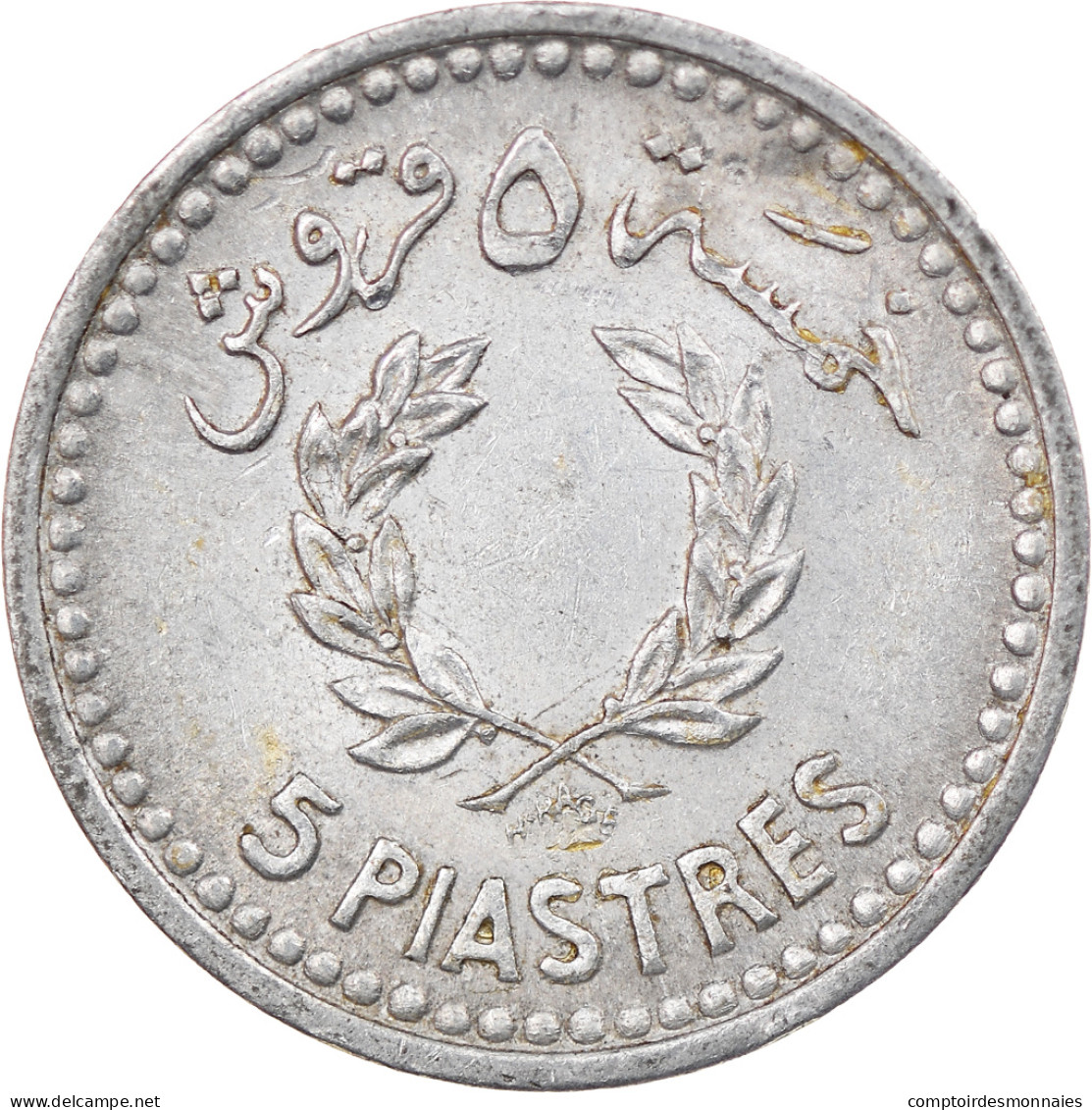 Monnaie, Lebanon, 5 Piastres, 1954, TTB, Aluminium, KM:18 - Libanon