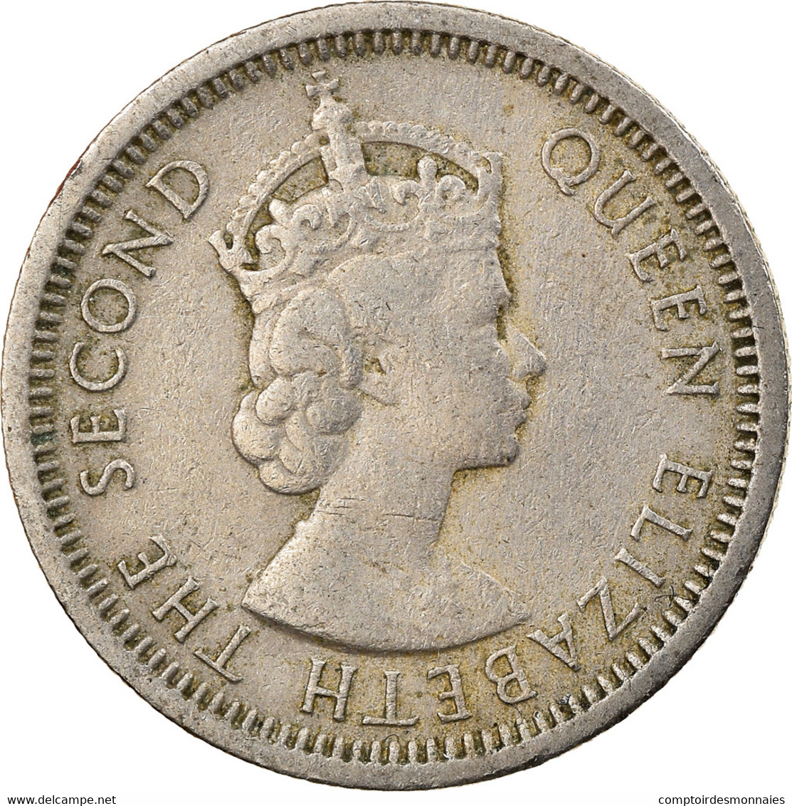 Monnaie, Etats Des Caraibes Orientales, Elizabeth II, 10 Cents, 1956, TTB - Caraïbes Orientales (Etats Des)