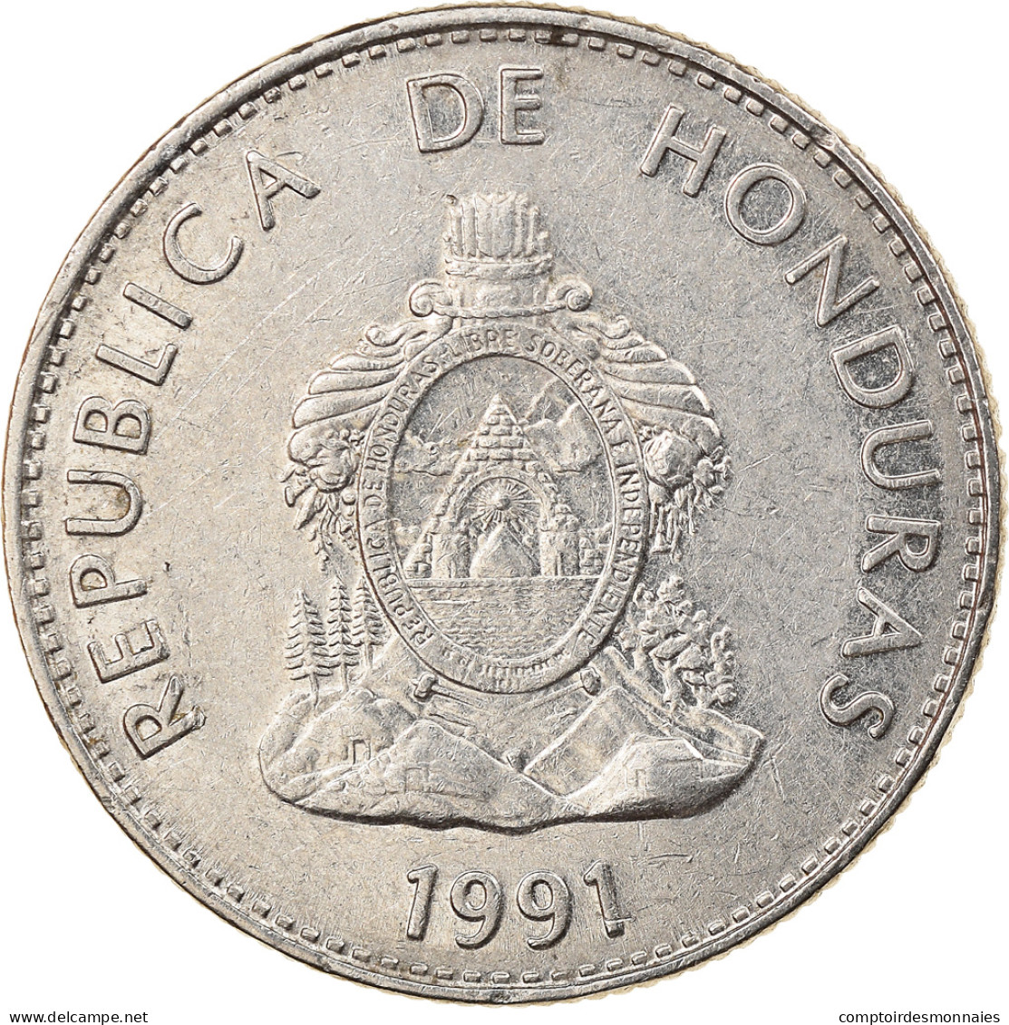 Monnaie, Honduras, 50 Centavos, 1991, TTB, Nickel Plated Steel, KM:84a.1 - Honduras