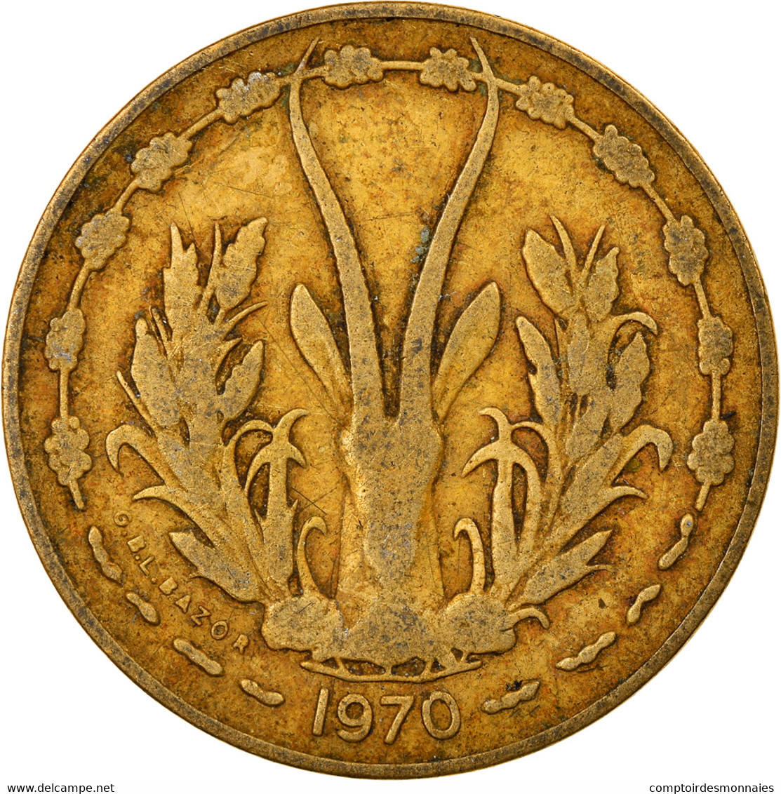 Monnaie, West African States, 10 Francs, 1970, TTB, Aluminum-Nickel-Bronze - Costa D'Avorio