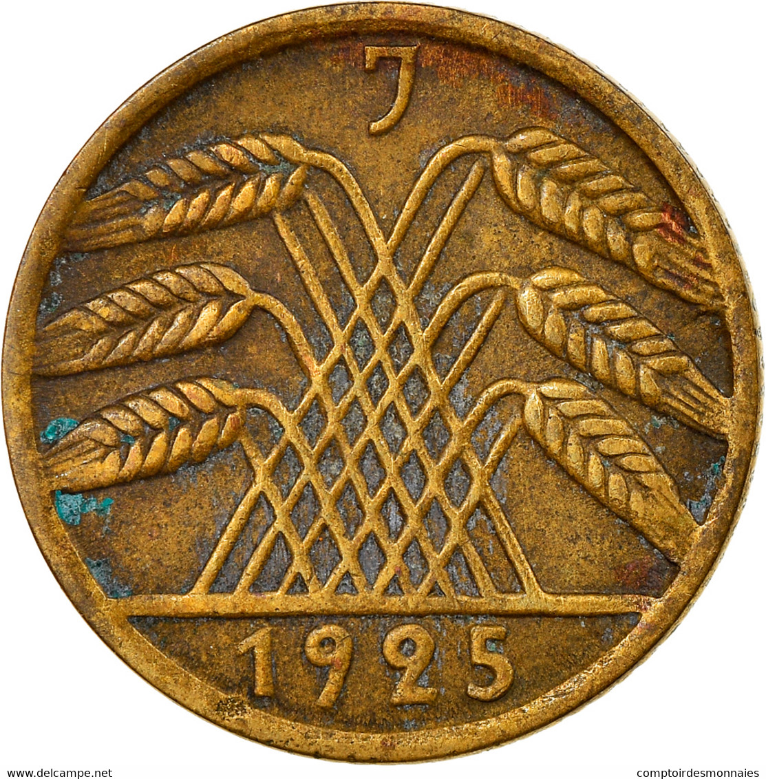 Monnaie, Allemagne, République De Weimar, 5 Reichspfennig, 1925, Hambourg, TTB - 5 Rentenpfennig & 5 Reichspfennig