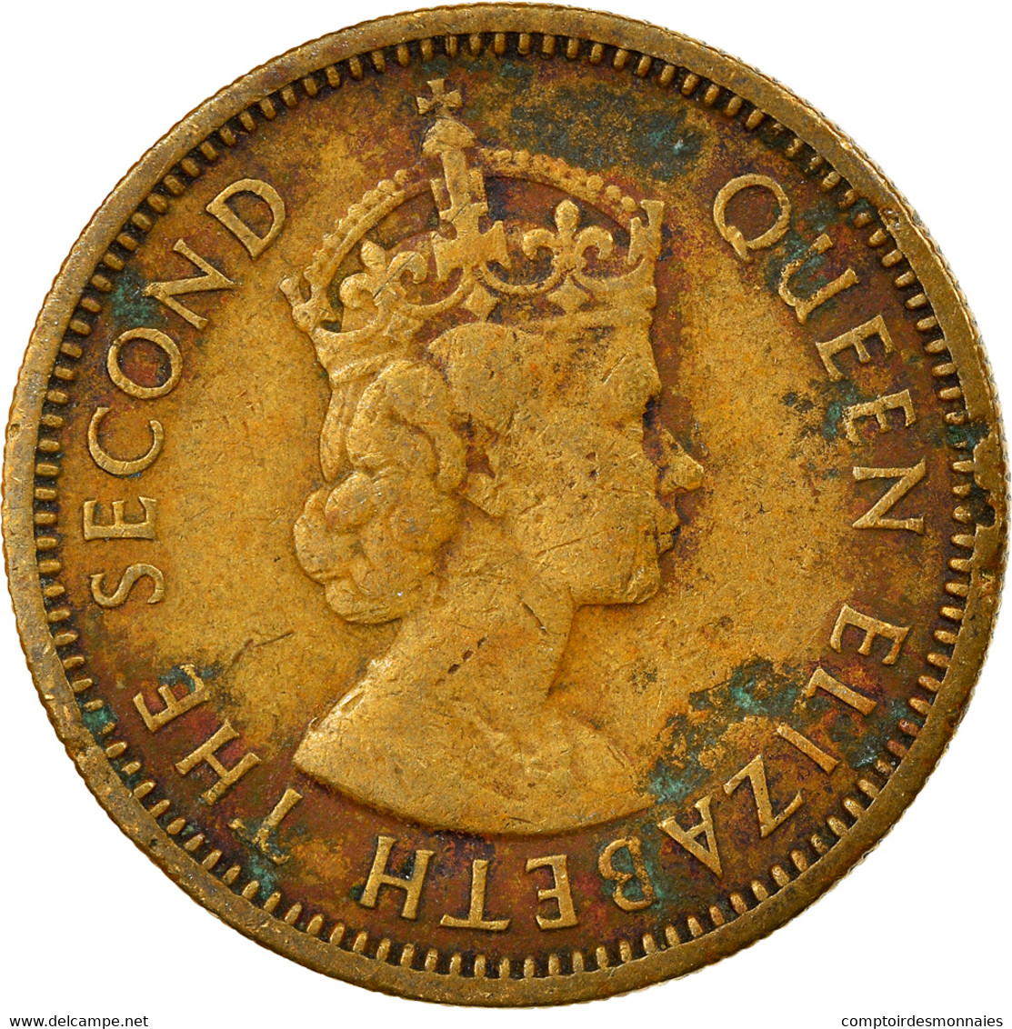 Monnaie, Etats Des Caraibes Orientales, Elizabeth II, 5 Cents, 1955, TTB - Ostkaribischer Staaten