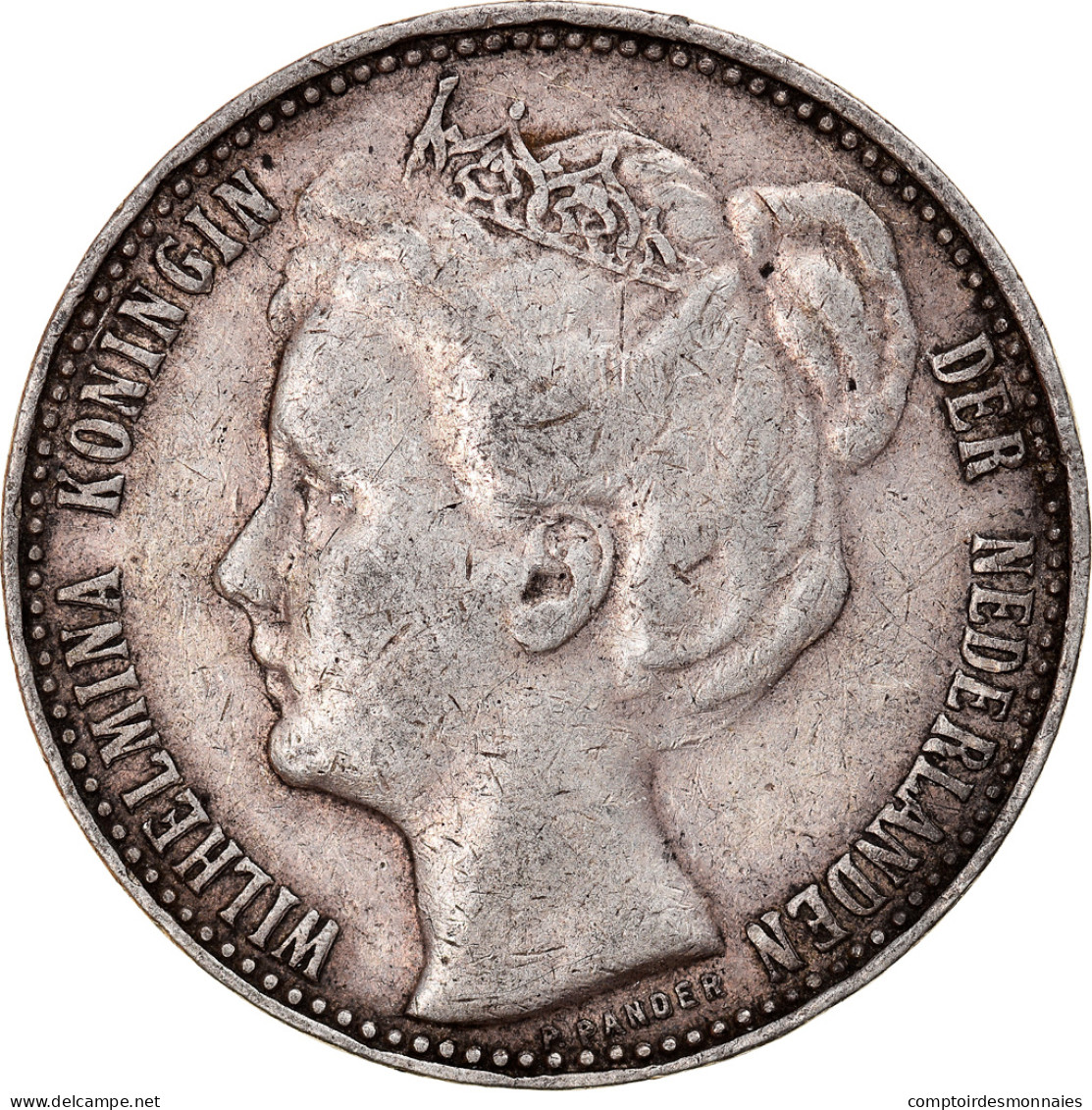 Monnaie, Pays-Bas, Wilhelmina I, Gulden, 1898, Utrecht, TTB, Argent, KM:122.1 - 1 Florín Holandés (Gulden)