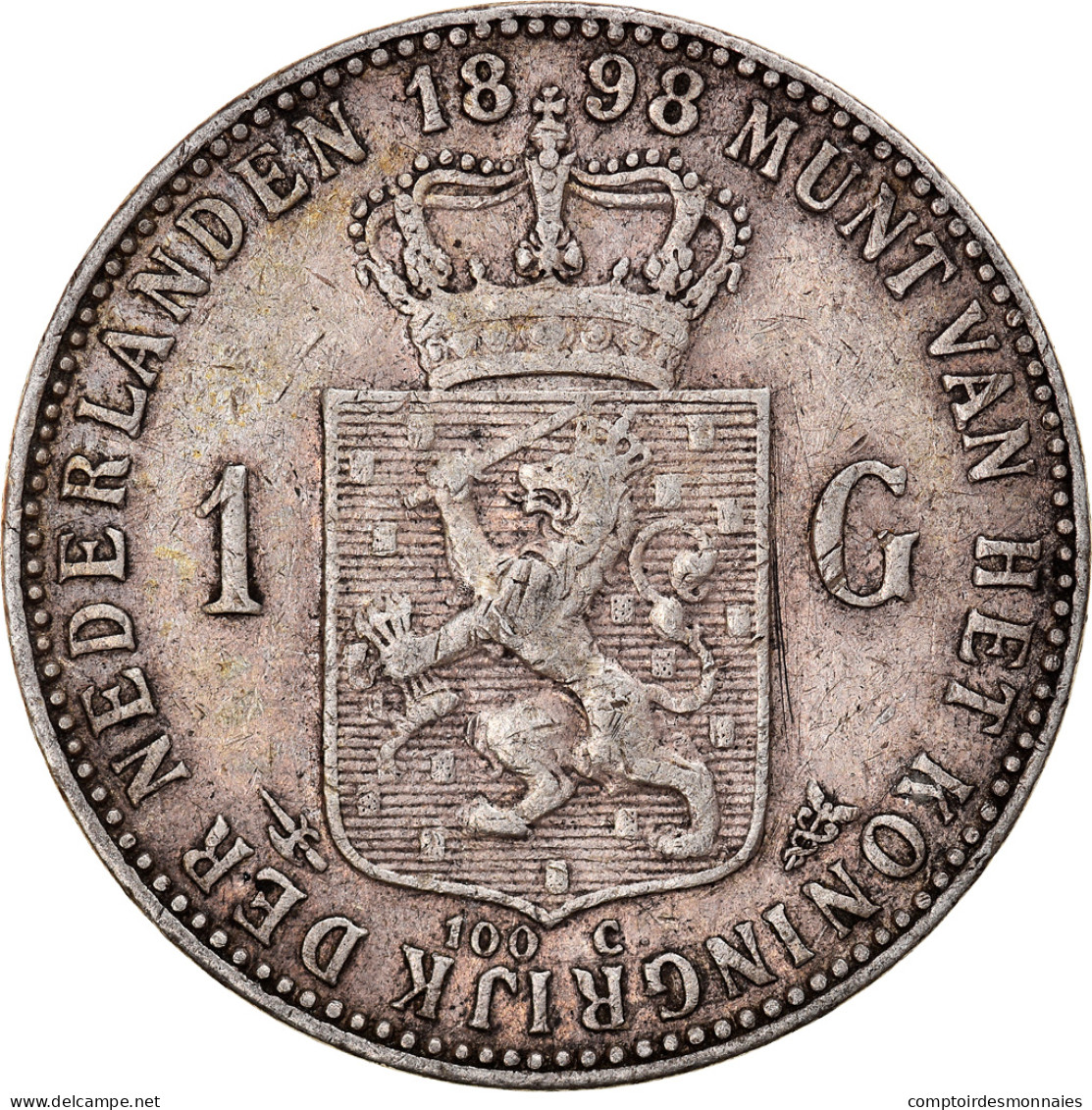 Monnaie, Pays-Bas, Wilhelmina I, Gulden, 1898, Utrecht, TTB, Argent, KM:122.1 - 1 Florín Holandés (Gulden)