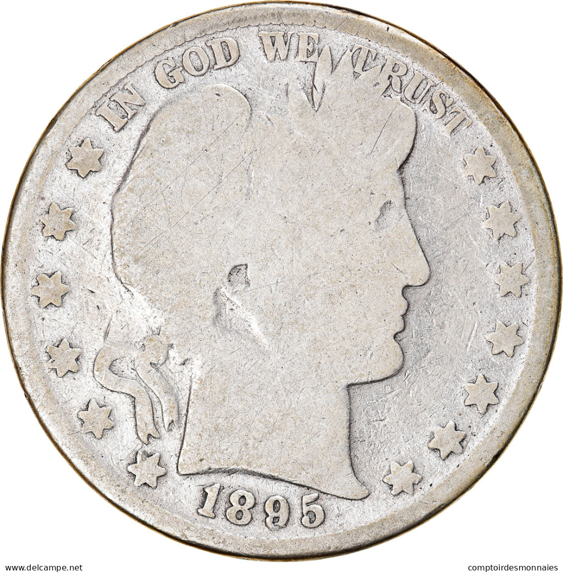 Monnaie, États-Unis, Barber Half Dollar, Half Dollar, 1895, U.S. Mint - 1892-1915: Barber