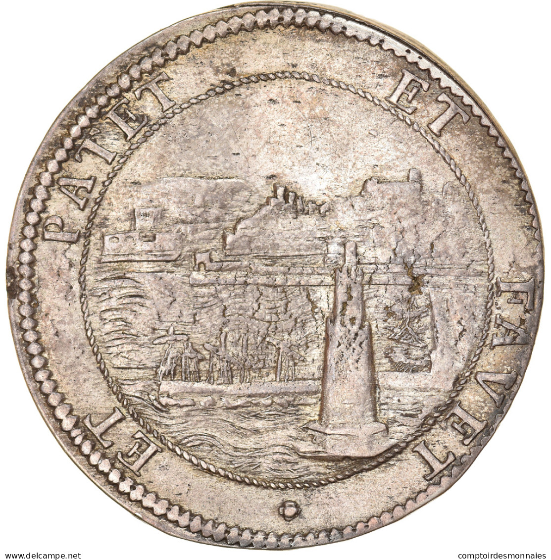 Monnaie, États Italiens, LIVORNO, Tollero, 1697, Florence, TB+, Argent, KM:16.4 - Toscane