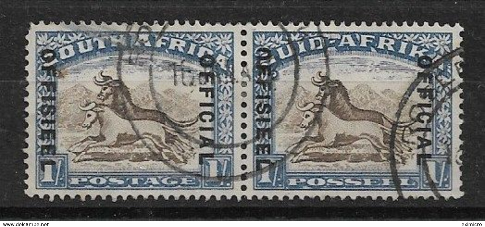 SOUTH AFRICA 1939 1s OFFICIAL SG O25 FINE USED Cat £50 - Oficiales