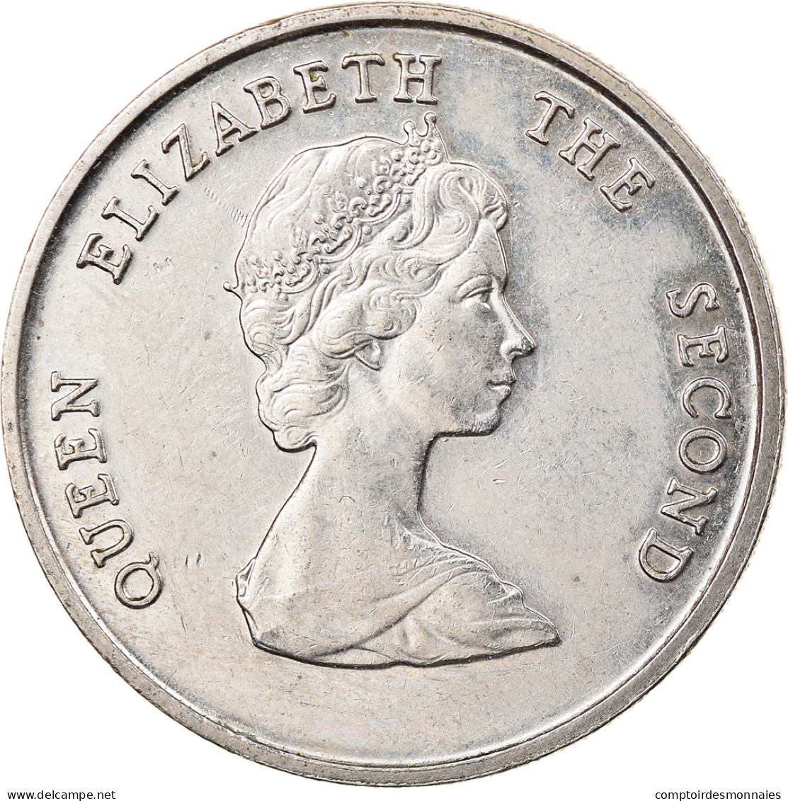 Monnaie, Etats Des Caraibes Orientales, Elizabeth II, 25 Cents, 1981, TTB - Caribe Británica (Territorios Del)