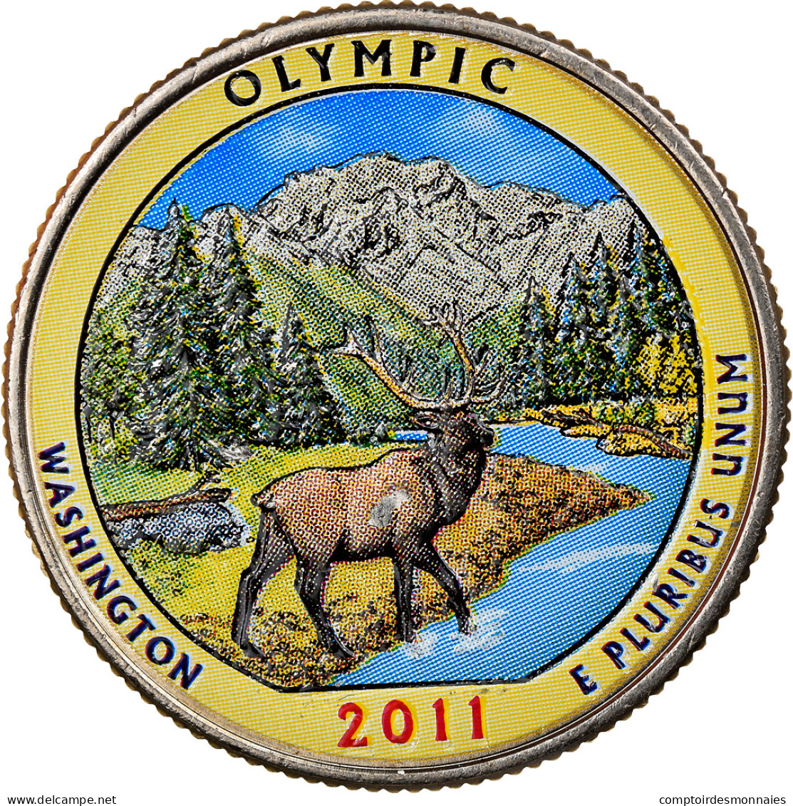 Monnaie, États-Unis, Quarter, 2011, U.S. Mint, Denver, Colorisé, SUP - 2010-...: National Parks