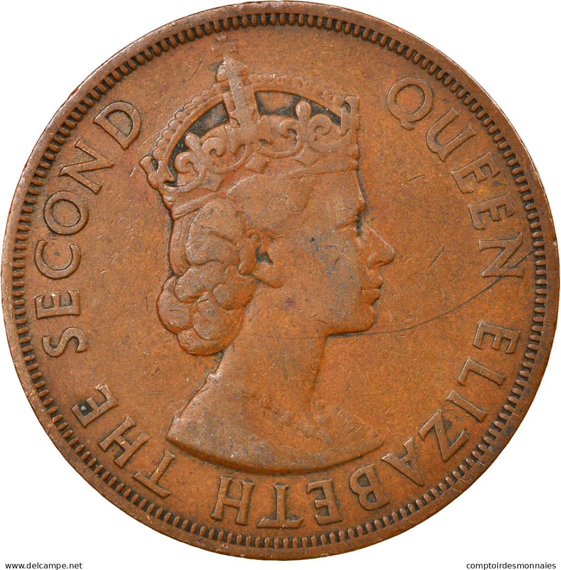 Monnaie, Etats Des Caraibes Orientales, Elizabeth II, 2 Cents, 1955, TB+ - Caribe Británica (Territorios Del)