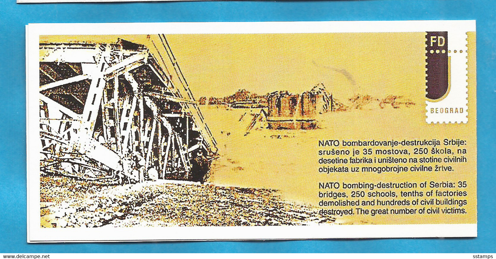 NATO 13  1999 STOP NATO BOMB JUGOSLAVIJA JUGOSLAWIEN JUGOSLAVIA  NATO BOMBED THE CHINESE EMBASSY INTERESSANTE - Libretti