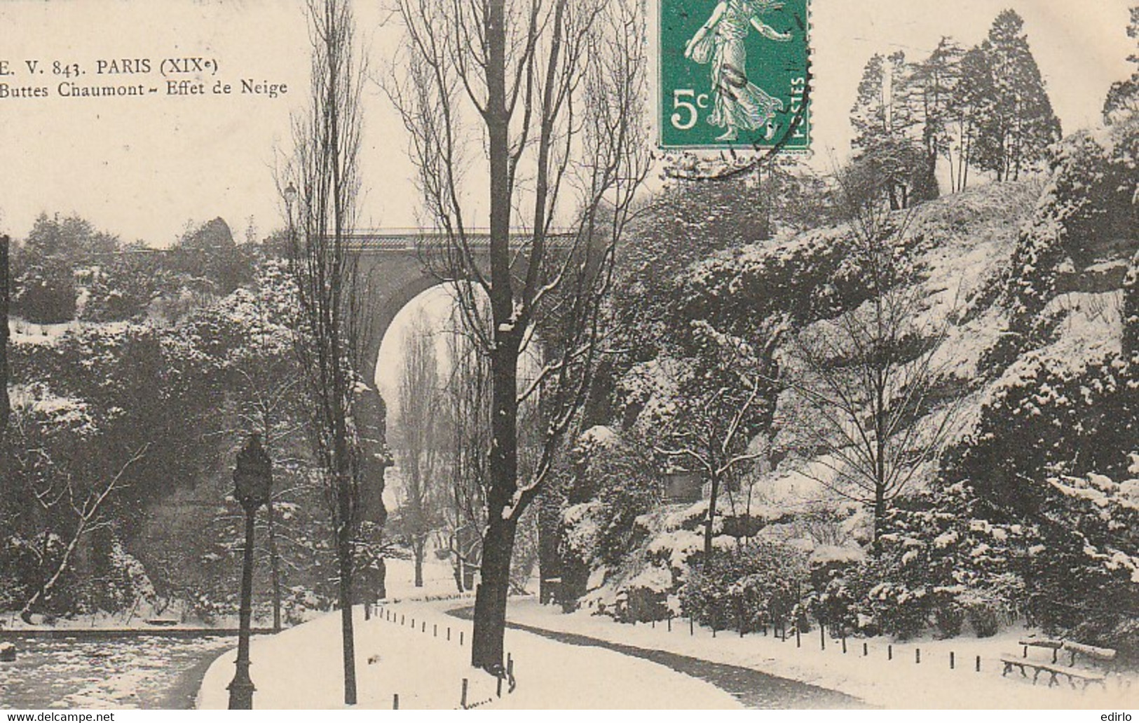 ***  75  *** PARIS  Buttes Chaumont Effet De Neige TTB - Arrondissement: 19