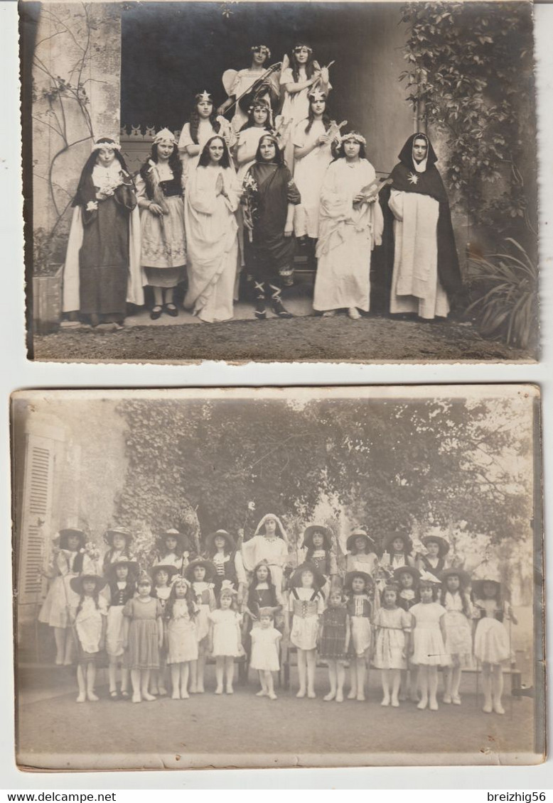 Cher SAINT AMAND MONTROND Pensionnat St Joseph 8 Photos De Spectacle Années 1920-1926 Au Dos Nom Des élèves - Otros & Sin Clasificación