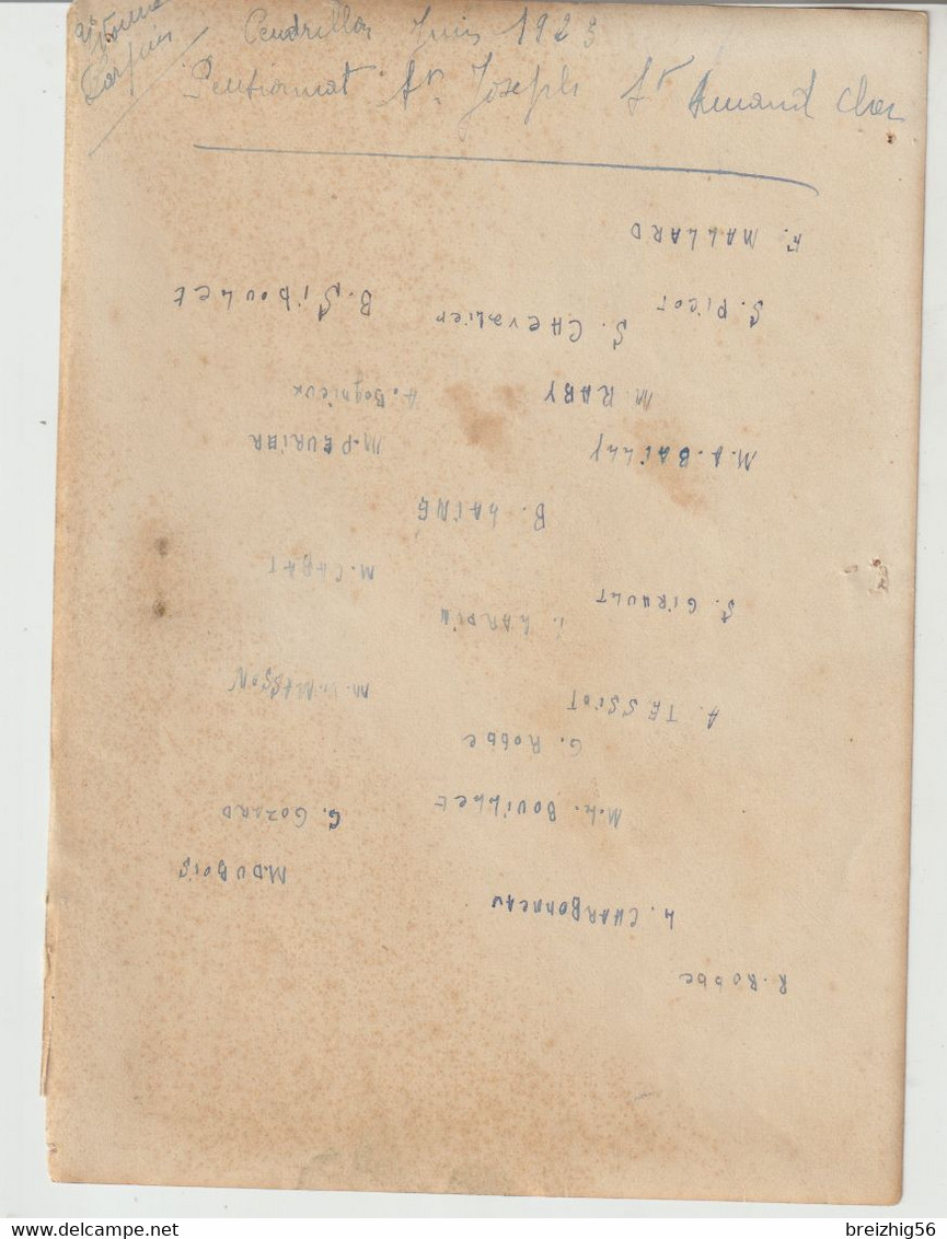 Cher SAINT AMAND MONTROND Pensionnat St Joseph 8 Photos De Spectacle Années 1920-1926 Au Dos Nom Des élèves - Otros & Sin Clasificación