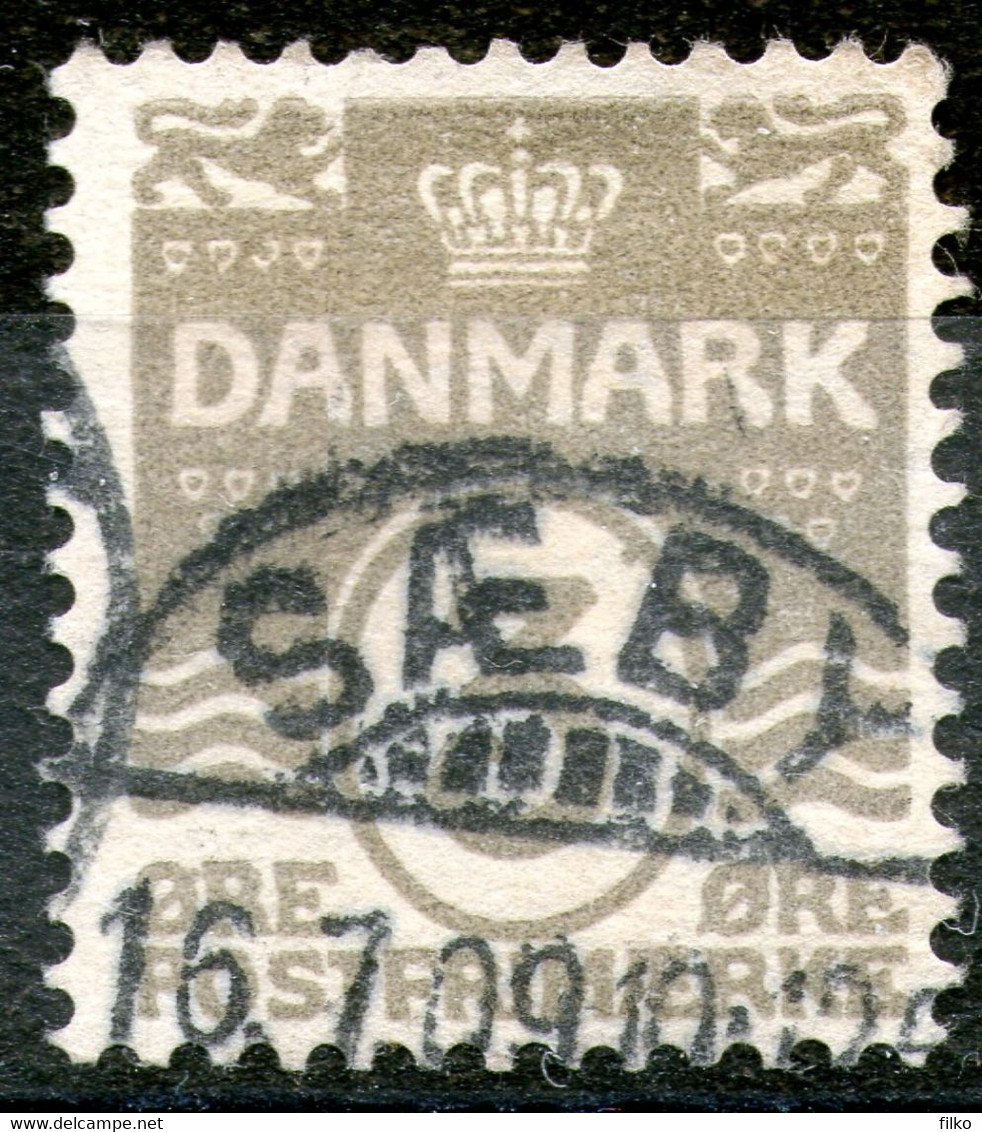 Denmark,1905. Numeral. 3 Øre Cancel:Saerby, 16.01.1909,used,as Scan - Sonstige & Ohne Zuordnung