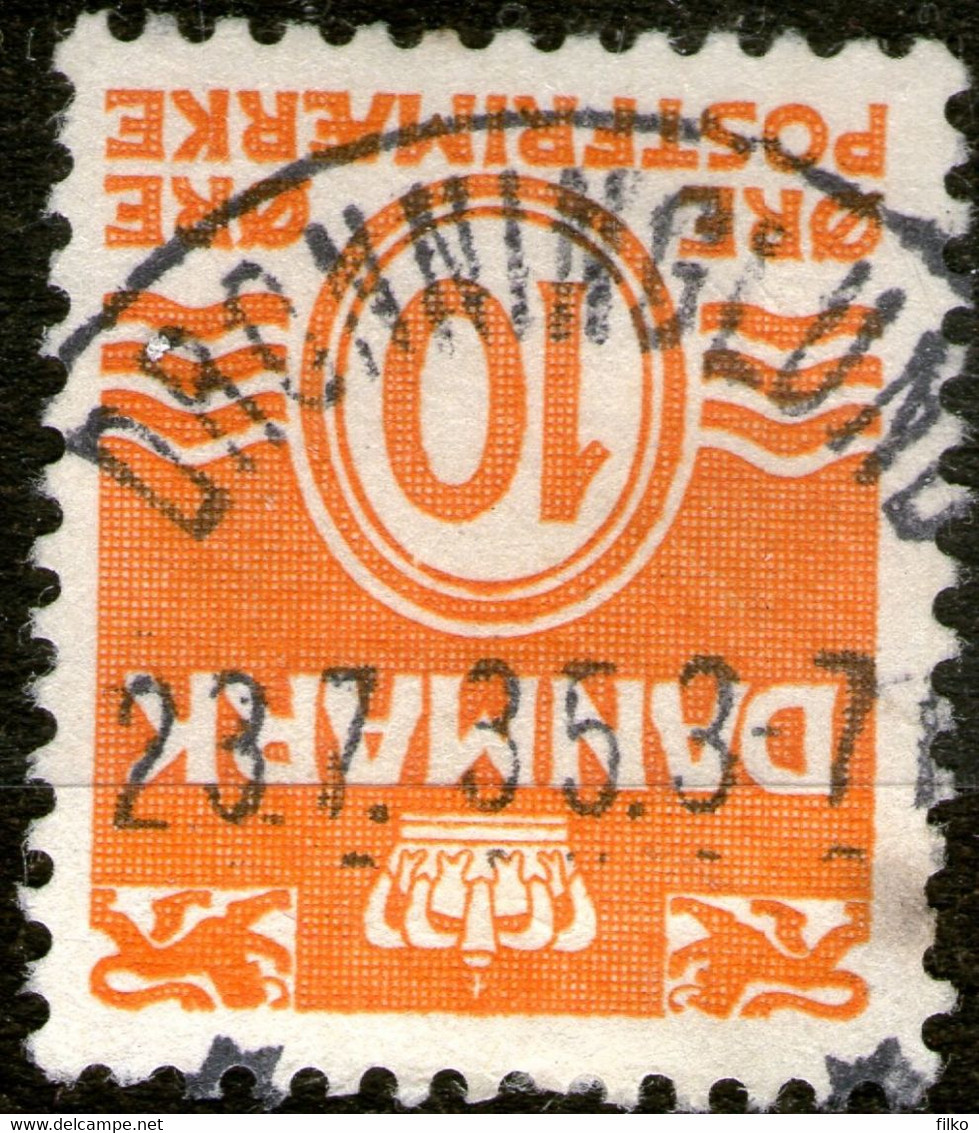 Denmark,1905. Numeral. 10 Øre Cancel:Dronninglund,27.07.1935,used,as Scan - Other & Unclassified