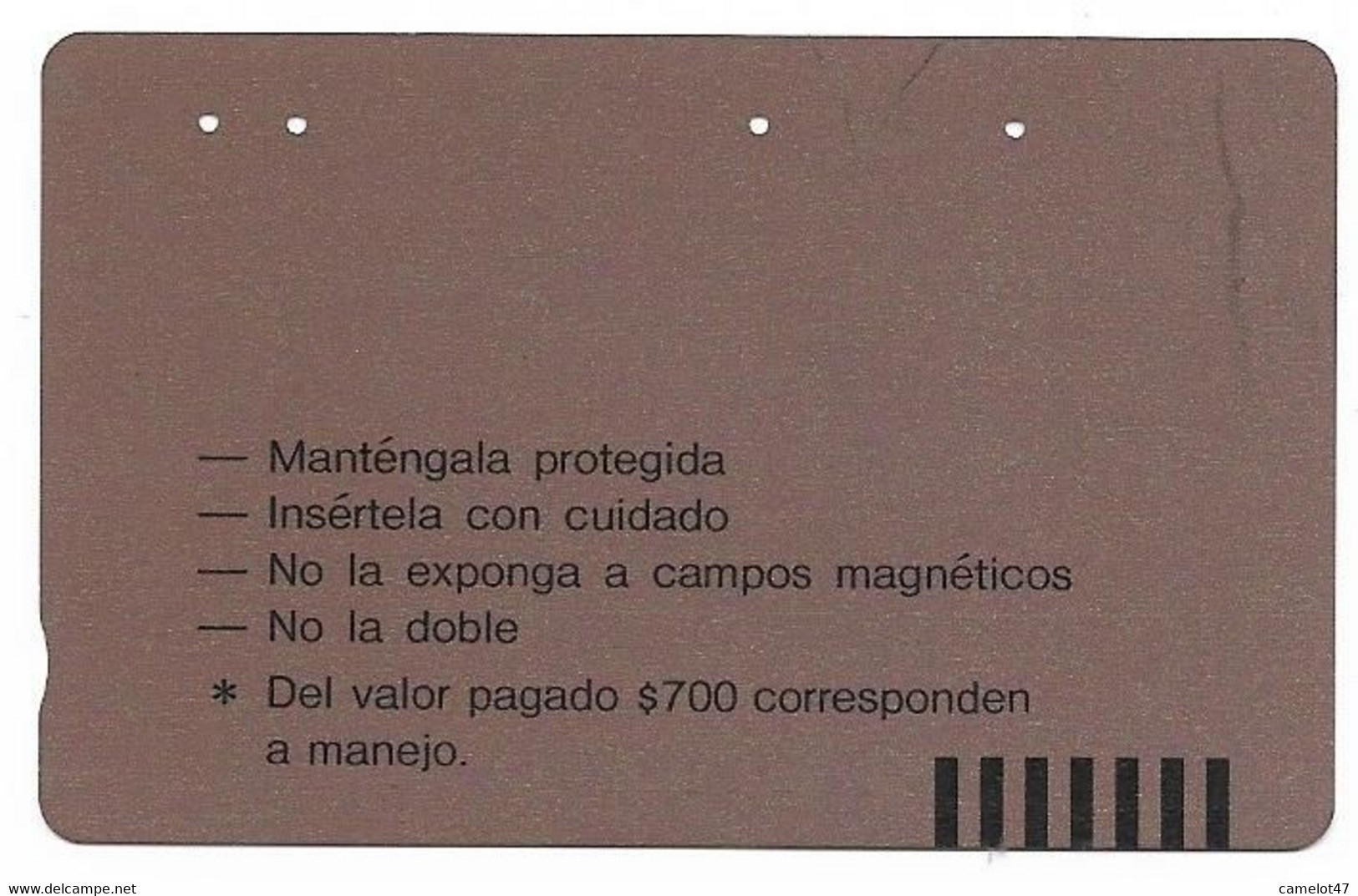 Colombia Tamura Used Phone Card, No Value, Collectors Item, # Colombia-6 - Colombia